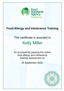 The Sugar Peony Food Alergy Training Cert